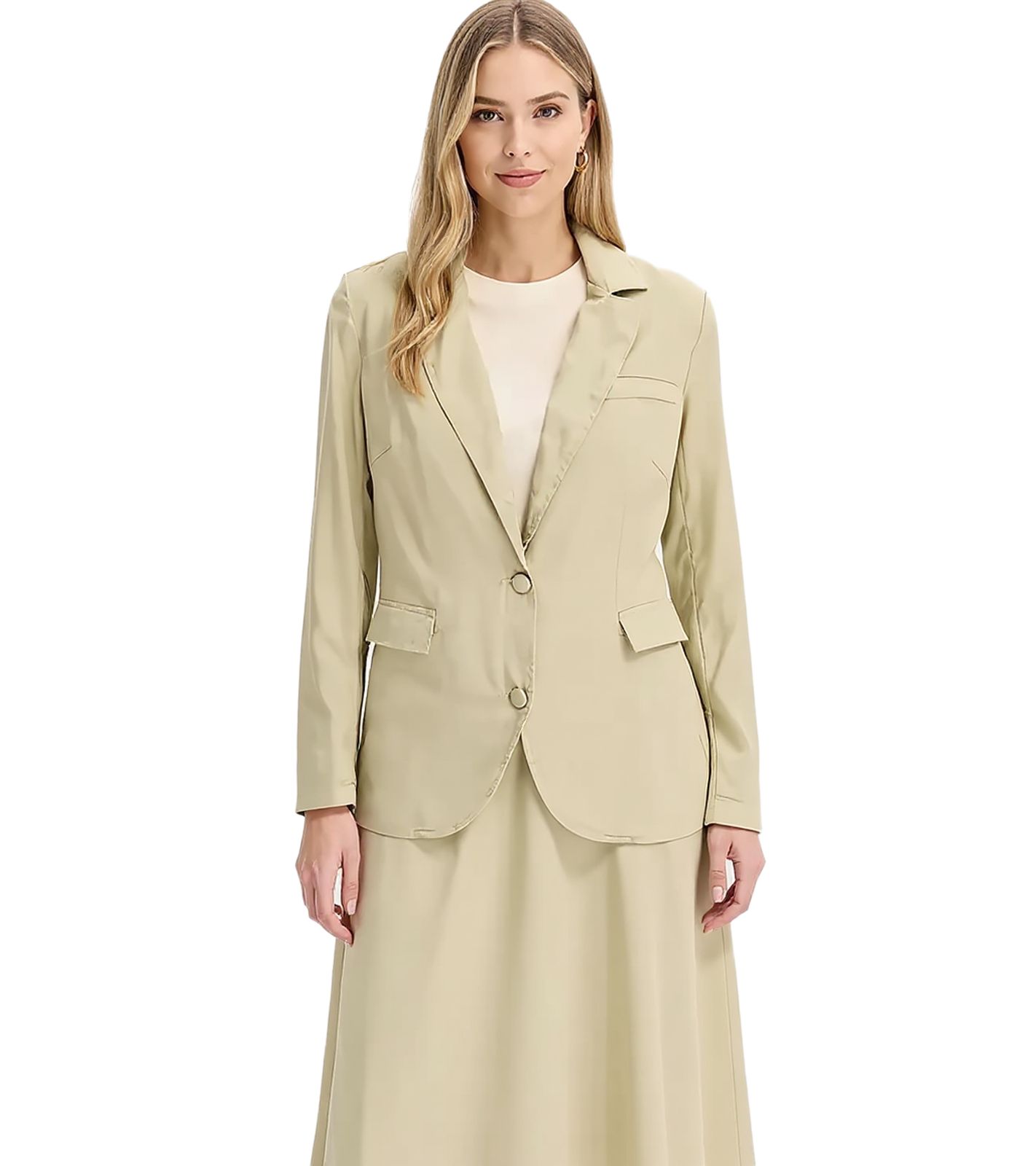 stylischer Damen Ausgeh-Blazer Herbst-Blazer Business-Blazer 909552 Khaki
