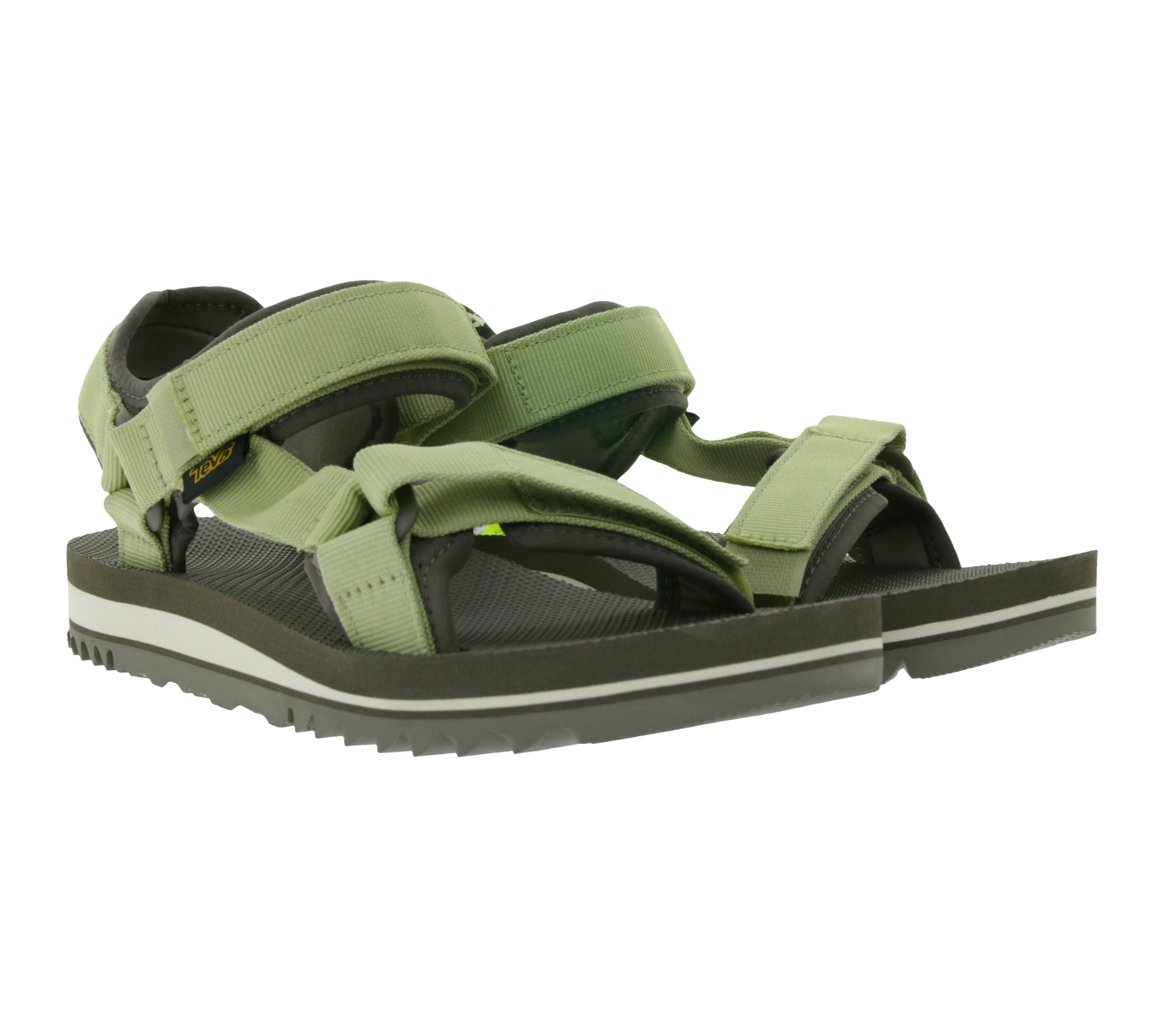 TEVA Original Universe Damen Trekking-Sandale mit geformter EVA-Zwischensohle nachhaltige Freizeit-Schuhe 1107709 Braun/Olivgrün