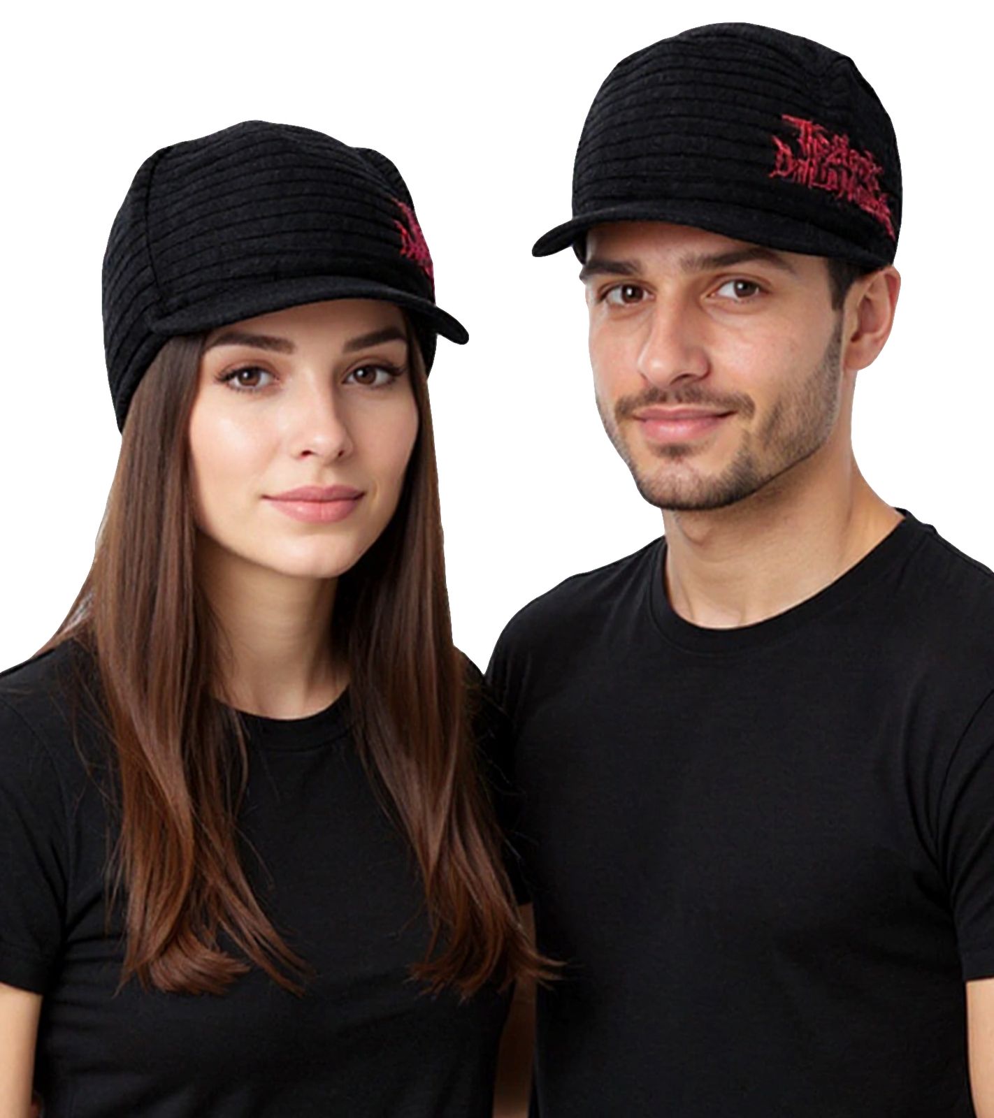 The Black Dahlia Murder Unisex Schirm-Mütze mit Logo-Schriftzug Schirm-Beanie Strick-Mütze KC107206BDM Schwarz