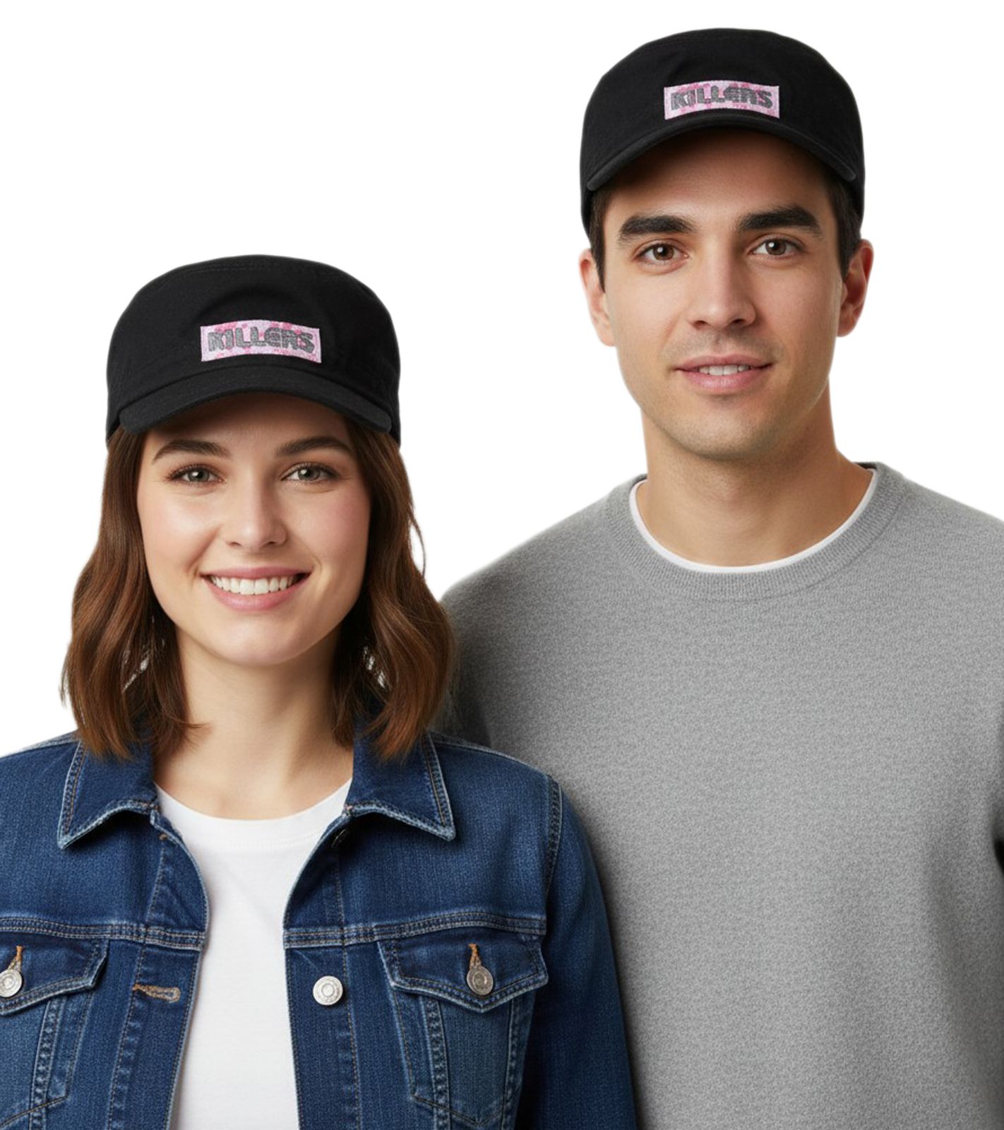 The Killers Unisex Rockband Baumwoll-Cap im millitärischen Schnitt mit leicht gebogenen Schnitt FC100456KLR Schwarz