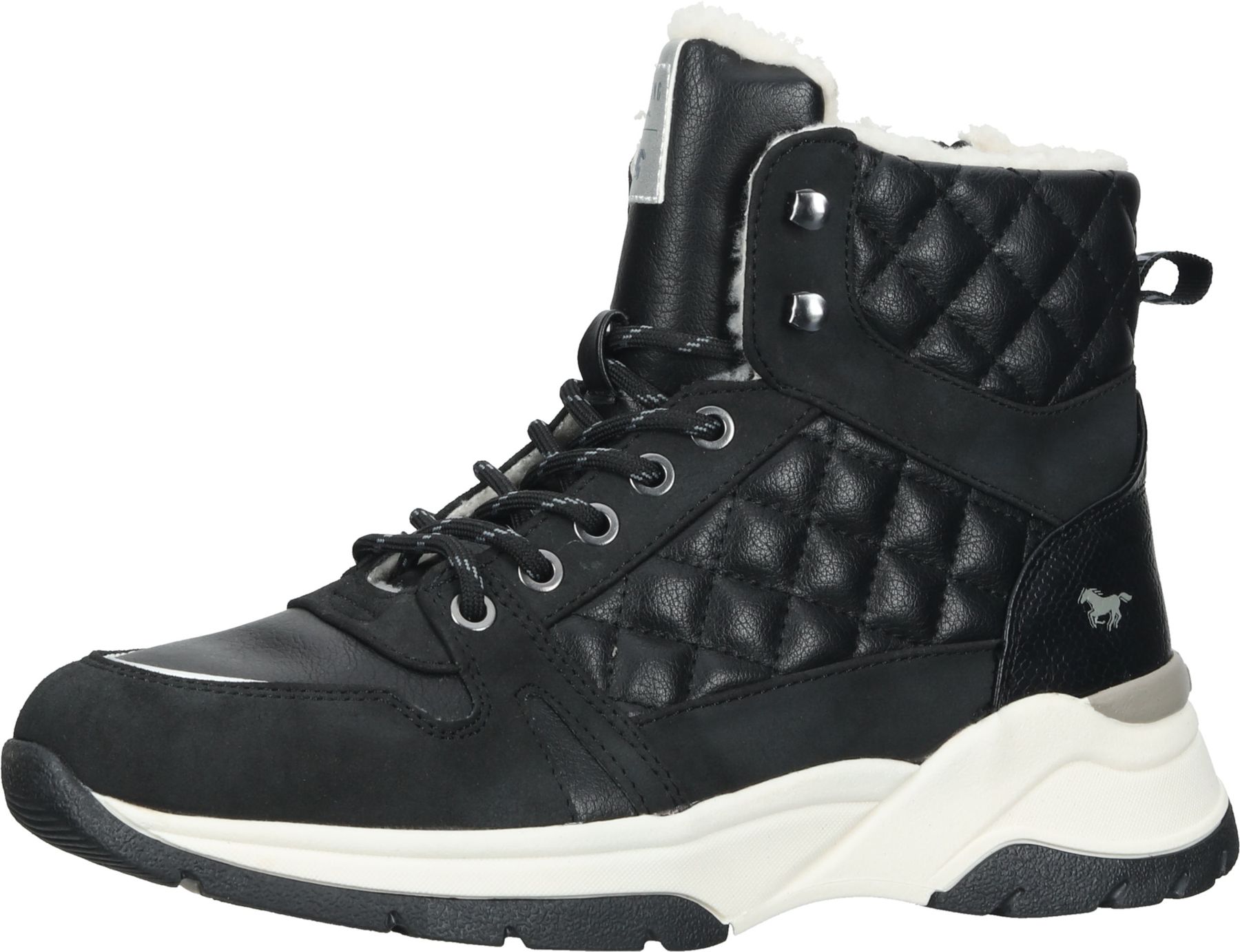 Trendige MUSTANG Stiefelette Schnürschuhe für Damen 1438-603-9 Schwarz