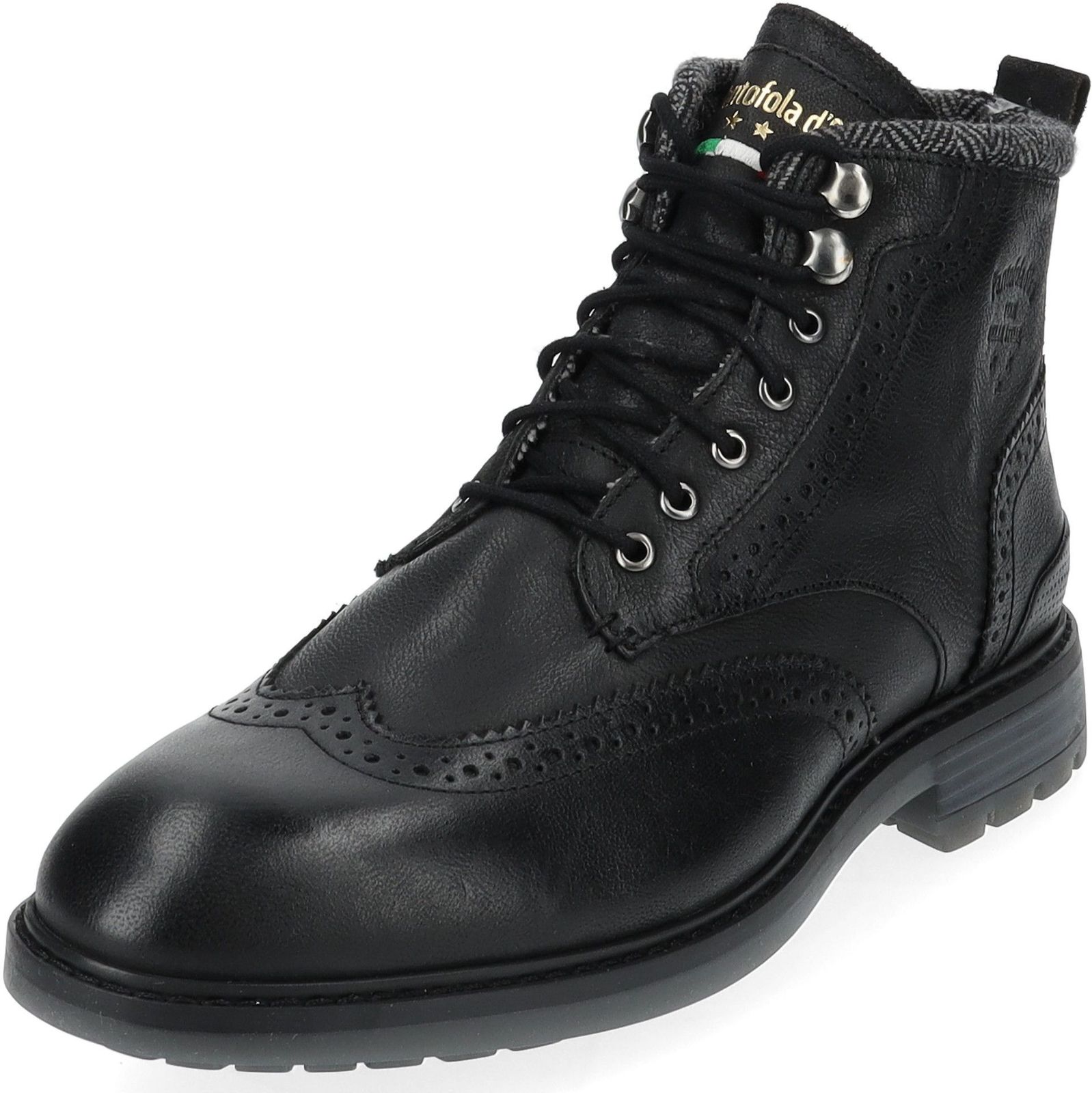 Trendige Pantofola d´Oro Stiefelette Schnürschuhe für Herren 10233052.11A Schwarz