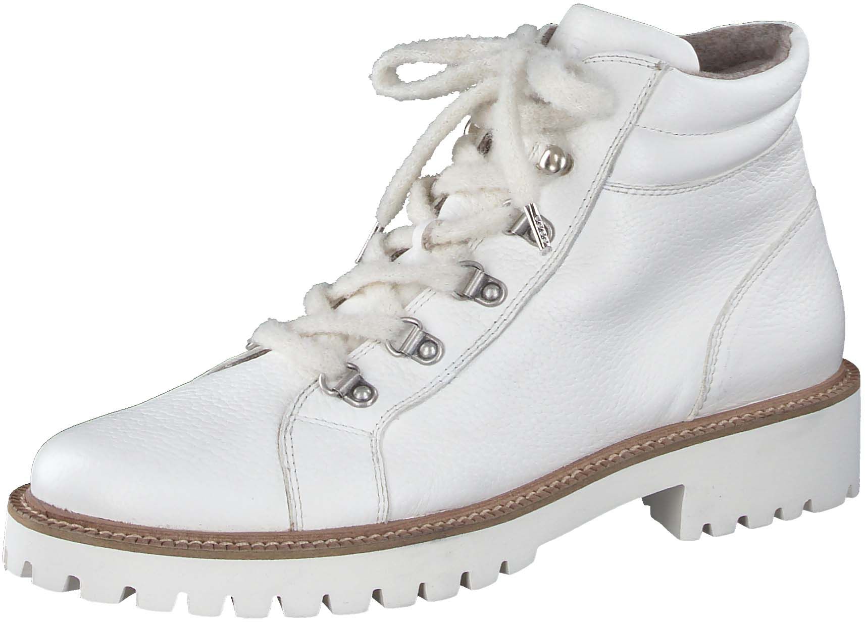 Trendige paul green Stiefelette Schnürschuhe für Damen 9934-002 Weiß