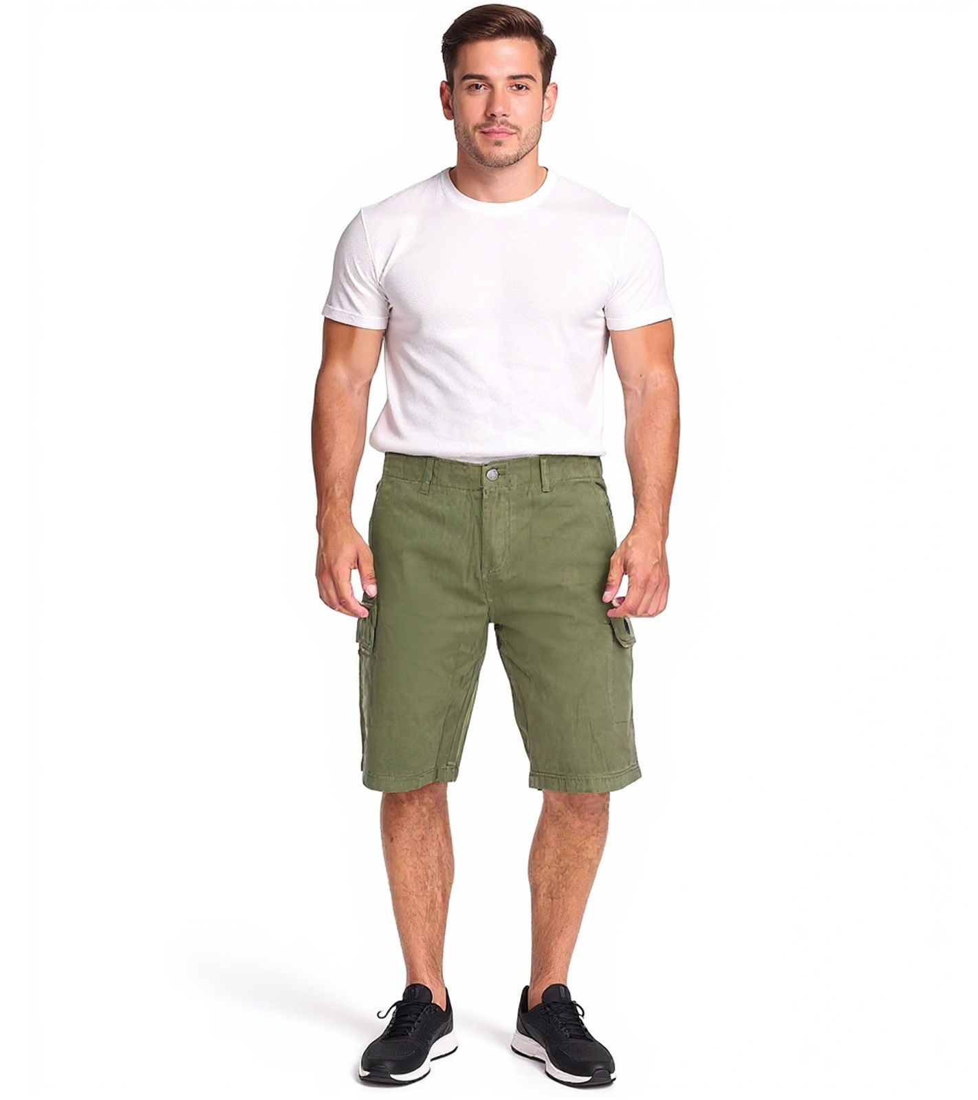 U.S. POLO ASSN. Herren Freizeit-Cargo Shorts leichte Freizeit-Shorts mit U.S. Polo Stickerei kurze Hose 143 68147 52661 149 Khaki