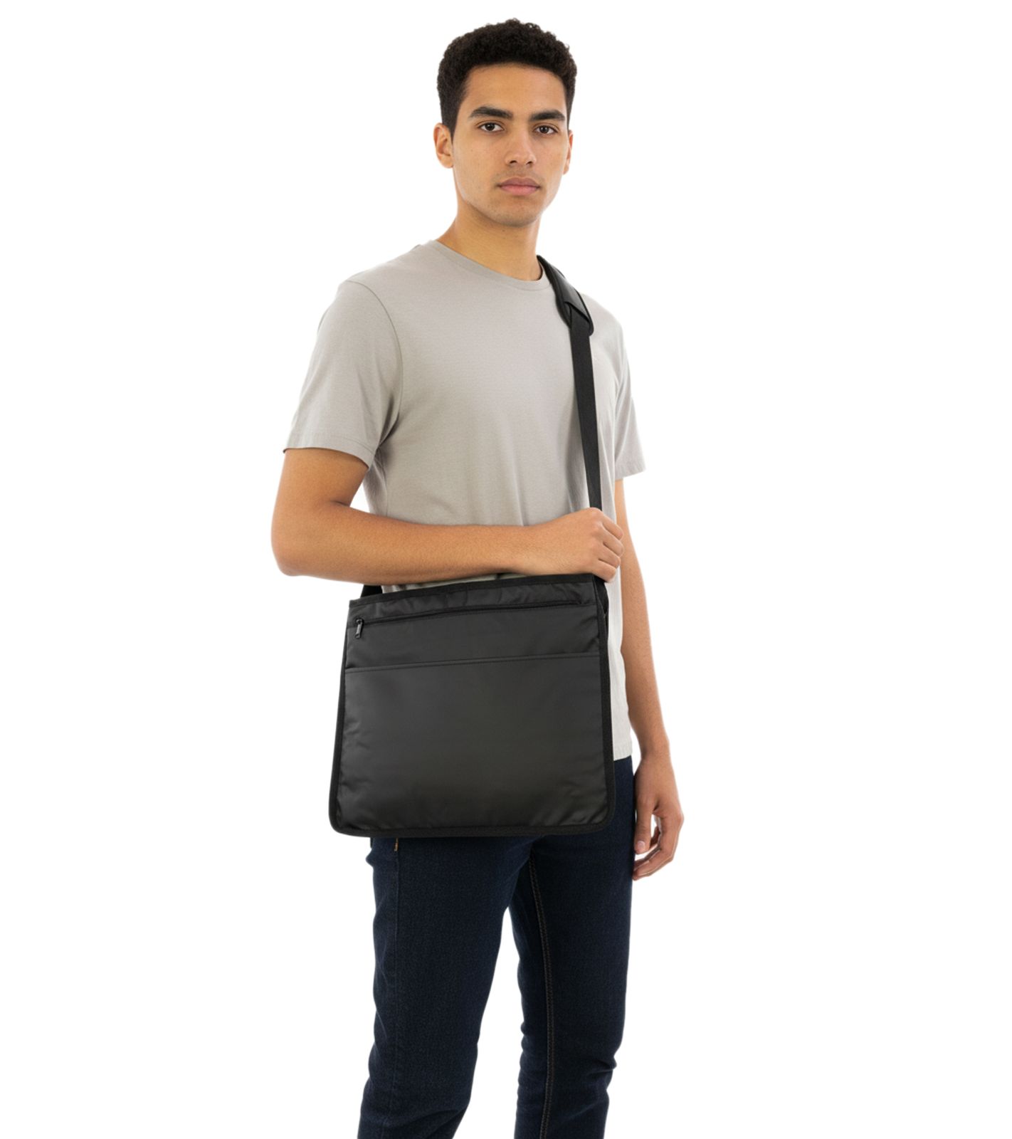 Umhänge-Tasche Messengerbag Laptop-Tasche Schulter-Tasche 37 x 32 x 4 cm 13-14 Zoll Schwarz