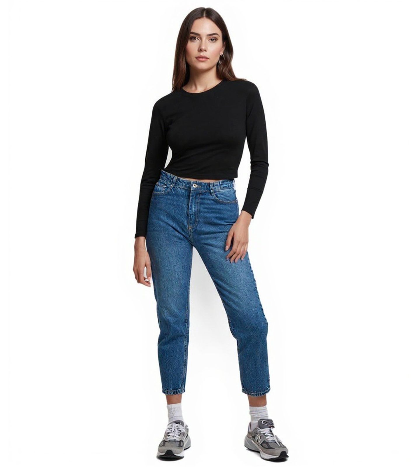 UNEFFECTED Damen Slim Fit Jeans blau