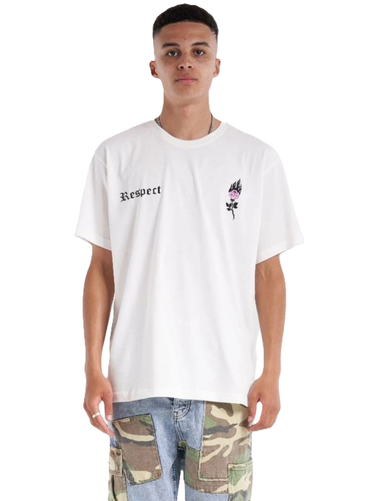 UNEFFECTED Herren Respect Heavy T-Shirts Baumwolle Weiß