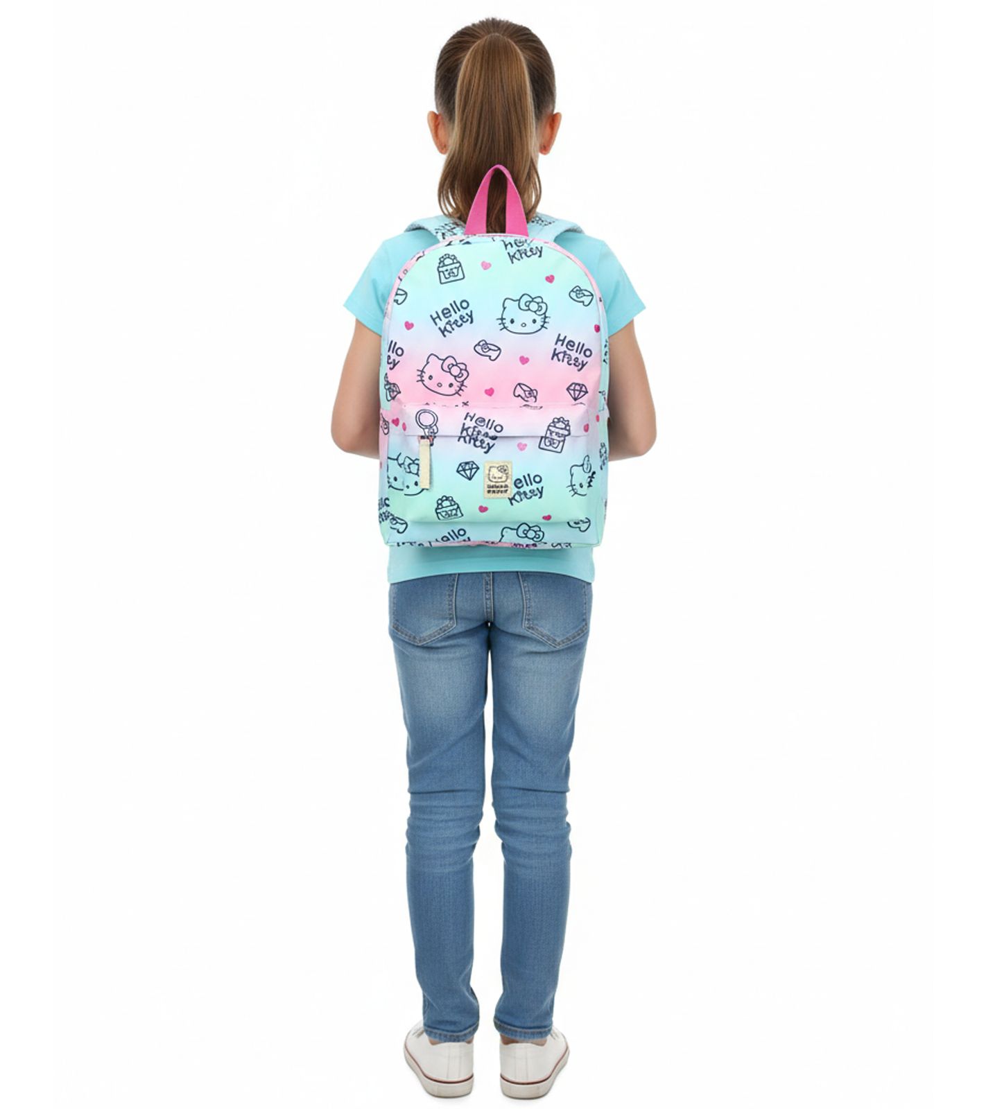 VADOBAG Kinder Rucksack für Mädchen im Hello-Kitty-Design Kindergarten-Rucksack 6L 230-3108 Rosa/Blau