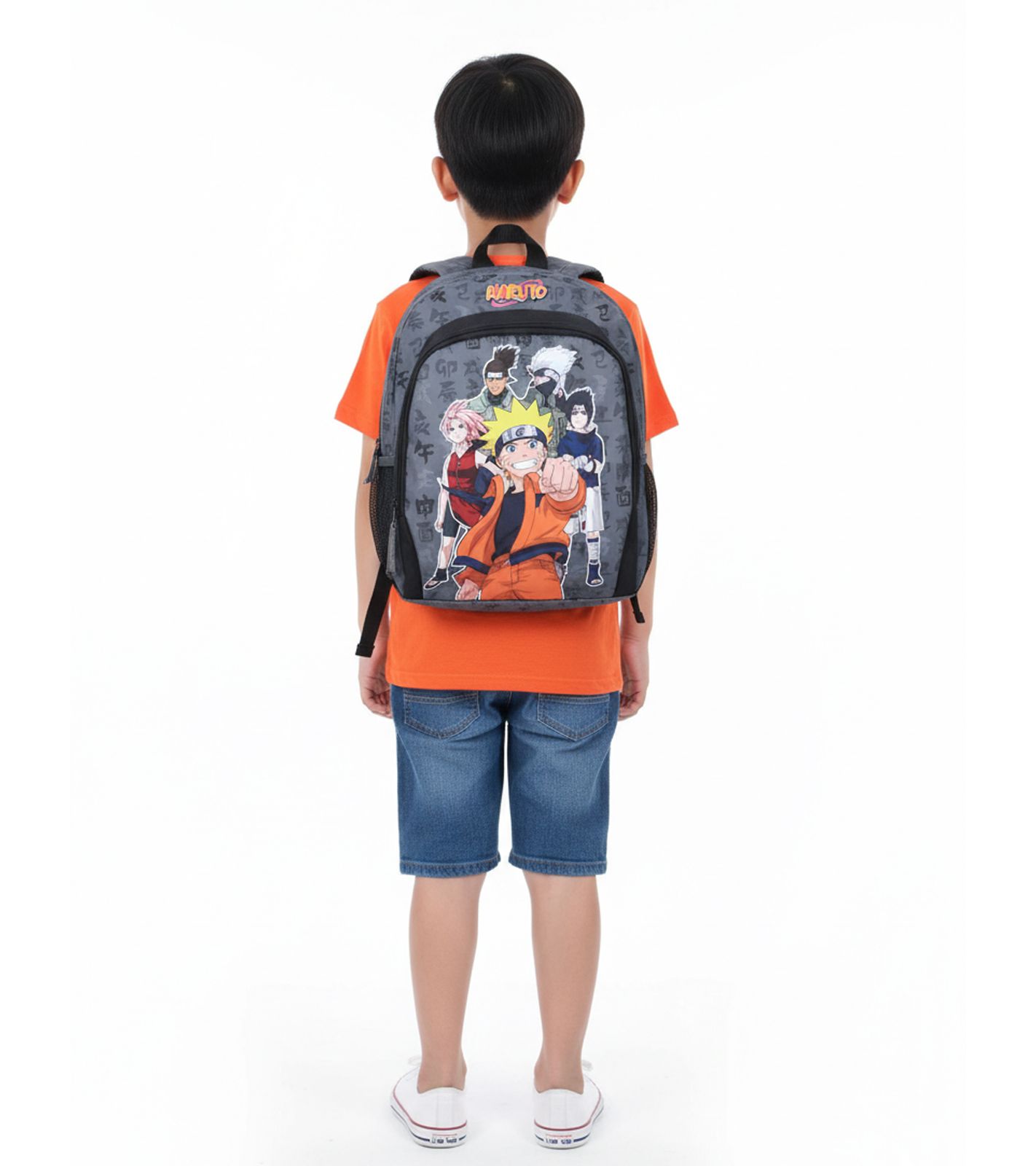 VADOBAG Kinder Rucksack im Naruto-Design Tages-Rucksack Kindergarten-Rucksack 7L 135-4065 Grau/Schwarz