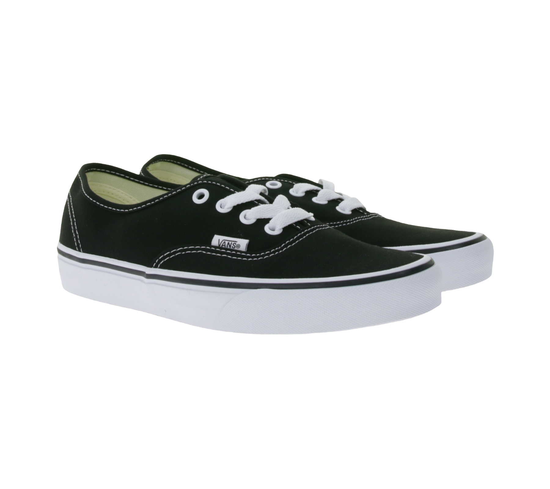 VANS Authentic Damen Low-Top Sneaker im Old-School-Look Kinder Skater-Schuhe VN000EE3BLK1 Schwarz