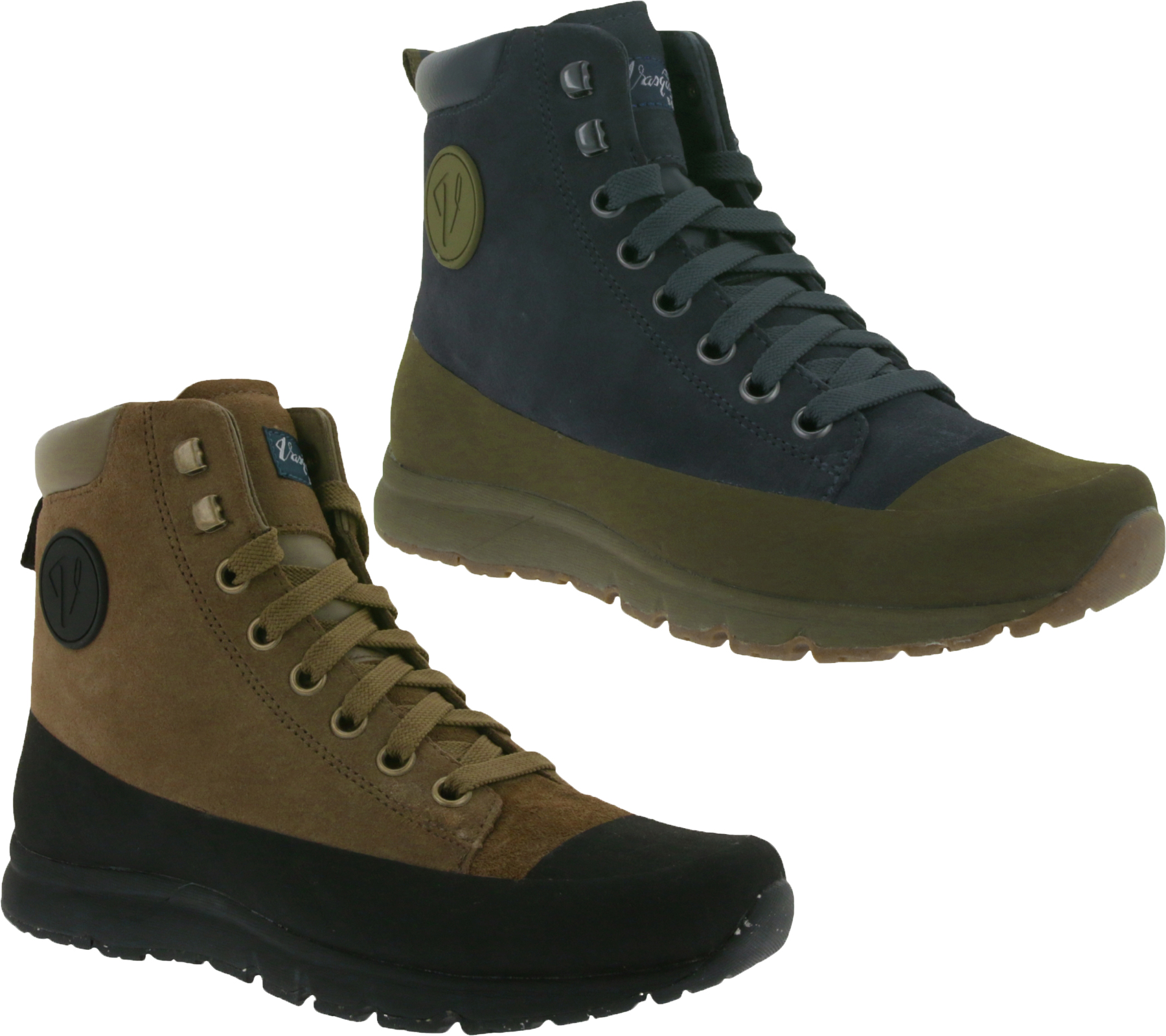 VASQUE Ascender Unisex Wander-Schuhe mit Vibram Sohle nachhaltige Trekking-Schuhe mit Echtleder in Khaki/Braun oder Dunkelblau/Grün