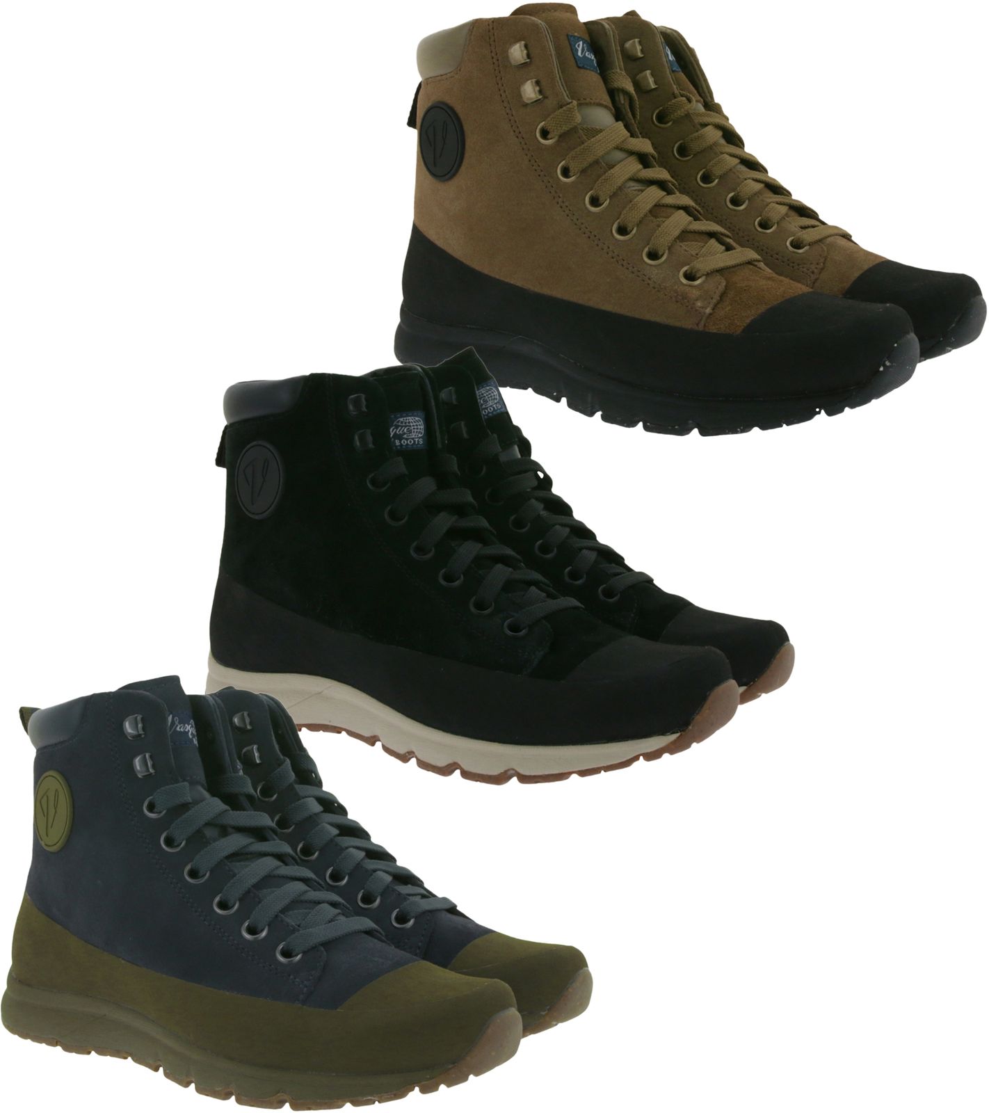 VASQUE Ascender Unisex Wander-Schuhe mit Vibram Sohle nachhaltige Trekking-Schuhe mit Echtleder in Khaki/Braun, Schwarz oder Dunkelblau/Grün