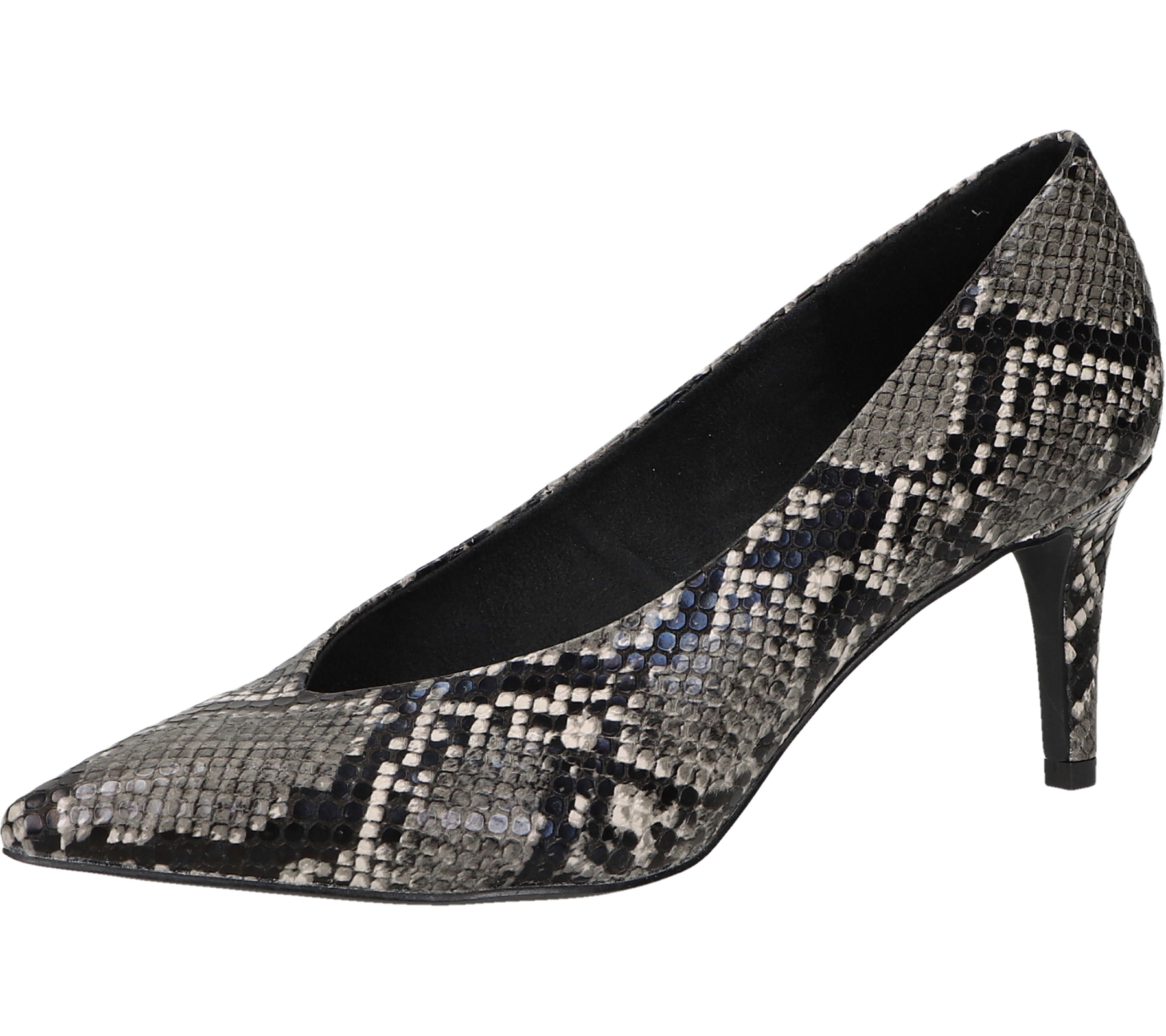 Venturini Milano High Heels gemusterte Damen Abend-Sandaletten mit Stiletto-Absatz 1031228 Schwarz
