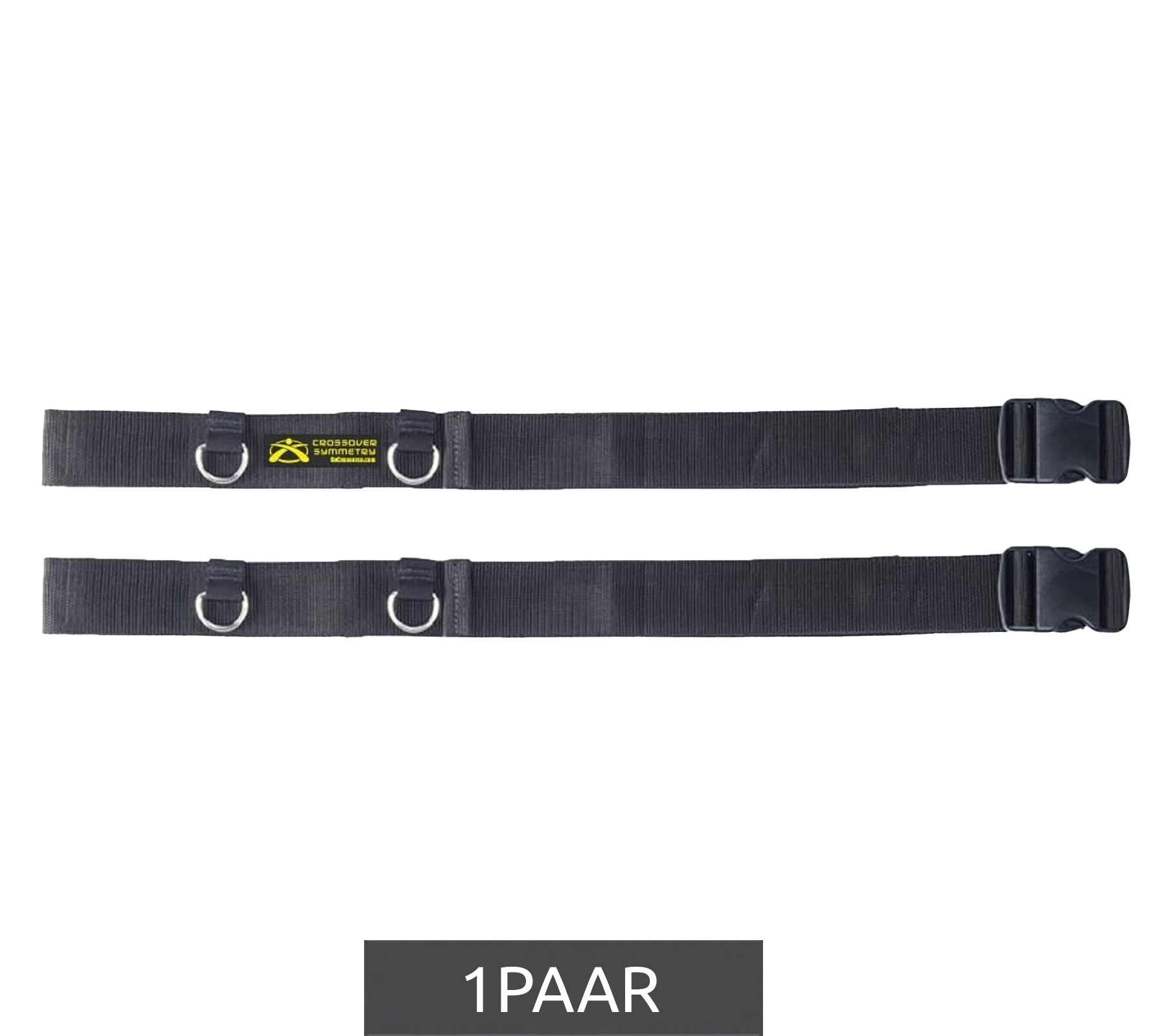 Verstellbare 1 Paar CROSSOVER SYMMETRY Befestigungsgurte mit D-Ringen Türgurte Trainings-Gurte Fitness Schwarz