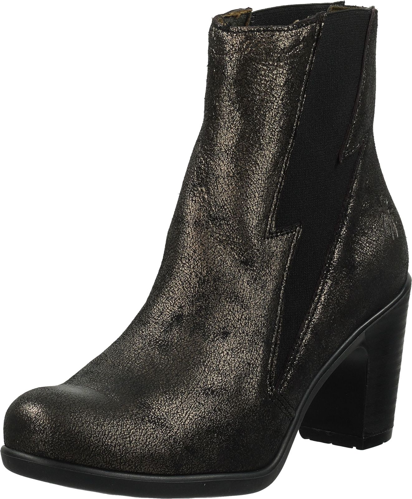 Vielseitige FLY London Stiefelette Schlupfschuhe für Damen P144979 001 Grau