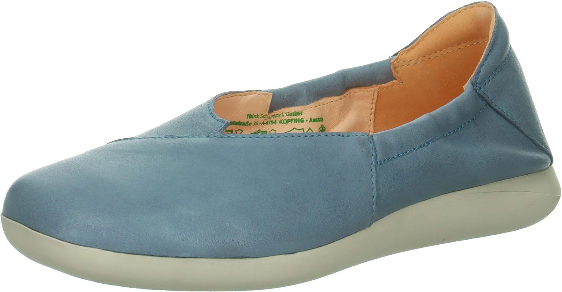 Vielseitige Think! Ballerinas Schlupfschuhe für Damen 3-000748 8000 Blau
