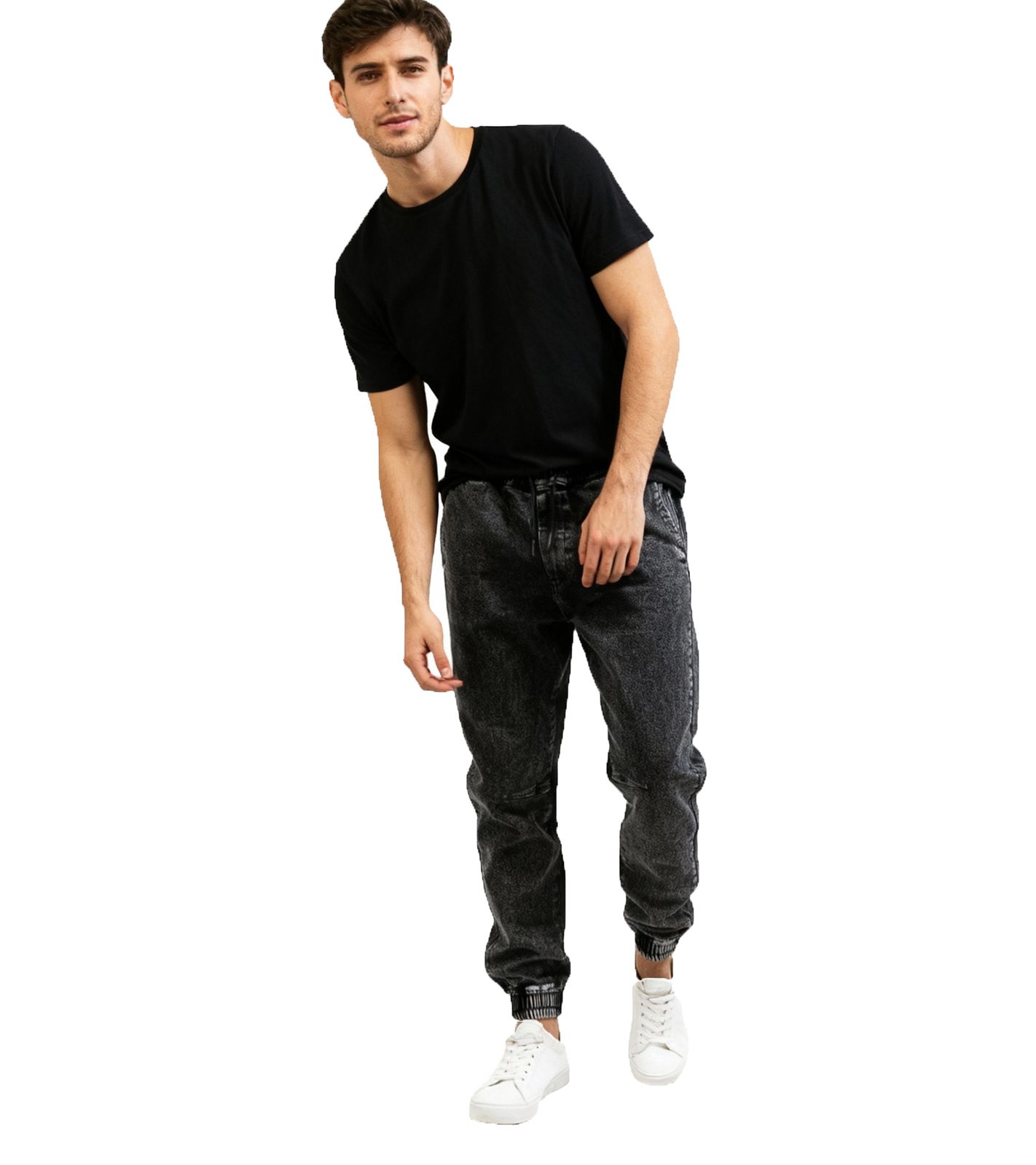 VSCT Herren Clubwear Noah Antifit-Jeans mit Bündchen und Schnürsenkeln Orgninal