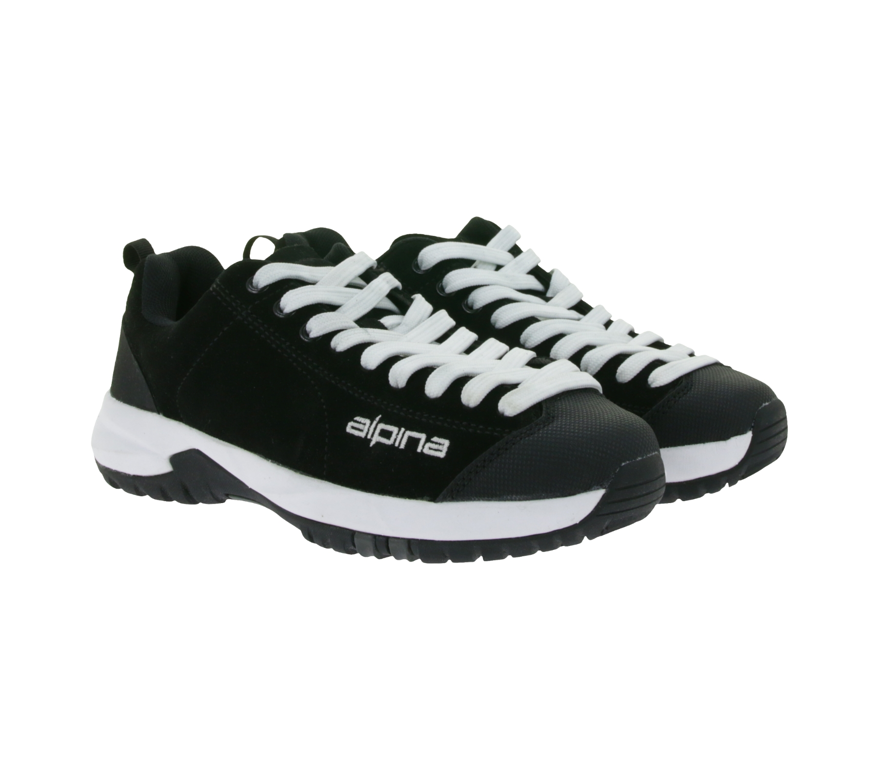 Wasserabweisender ALPINA Diamond Damen Trekking-Schuhe Wander-Sneaker Echtleder-Schuhe Outdoor-Schuhe IS211K Schwarz/Grau