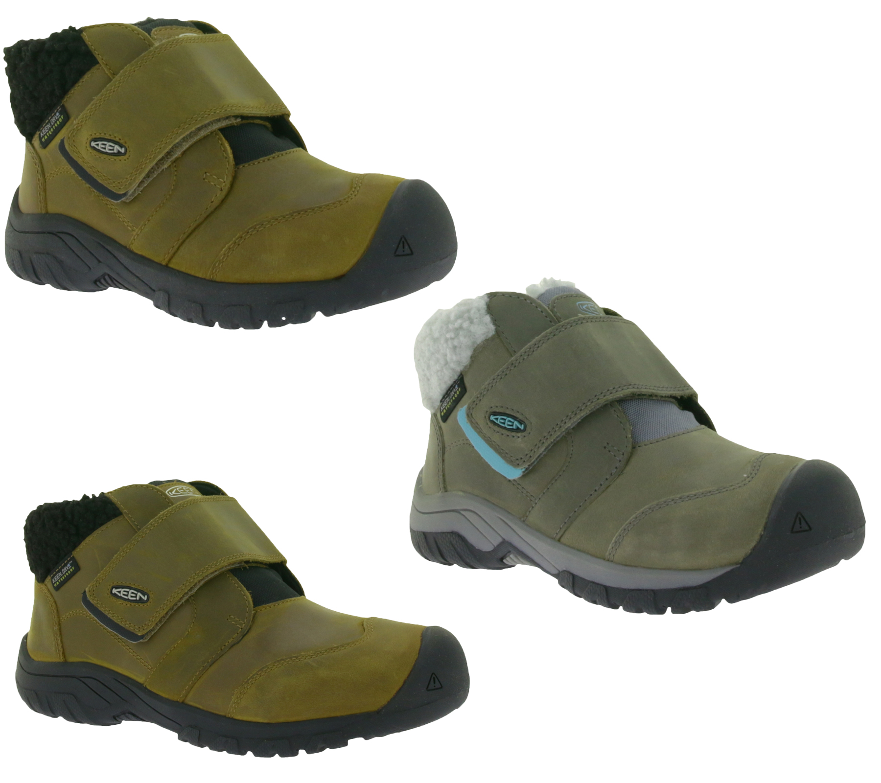 Wasserdichte KEEN Kootenay Iv Mid Kinder Winter-Schuhe Schnee-Boots mit Eco Anti-Odor Outdoor-Schuhe Braun oder Grau