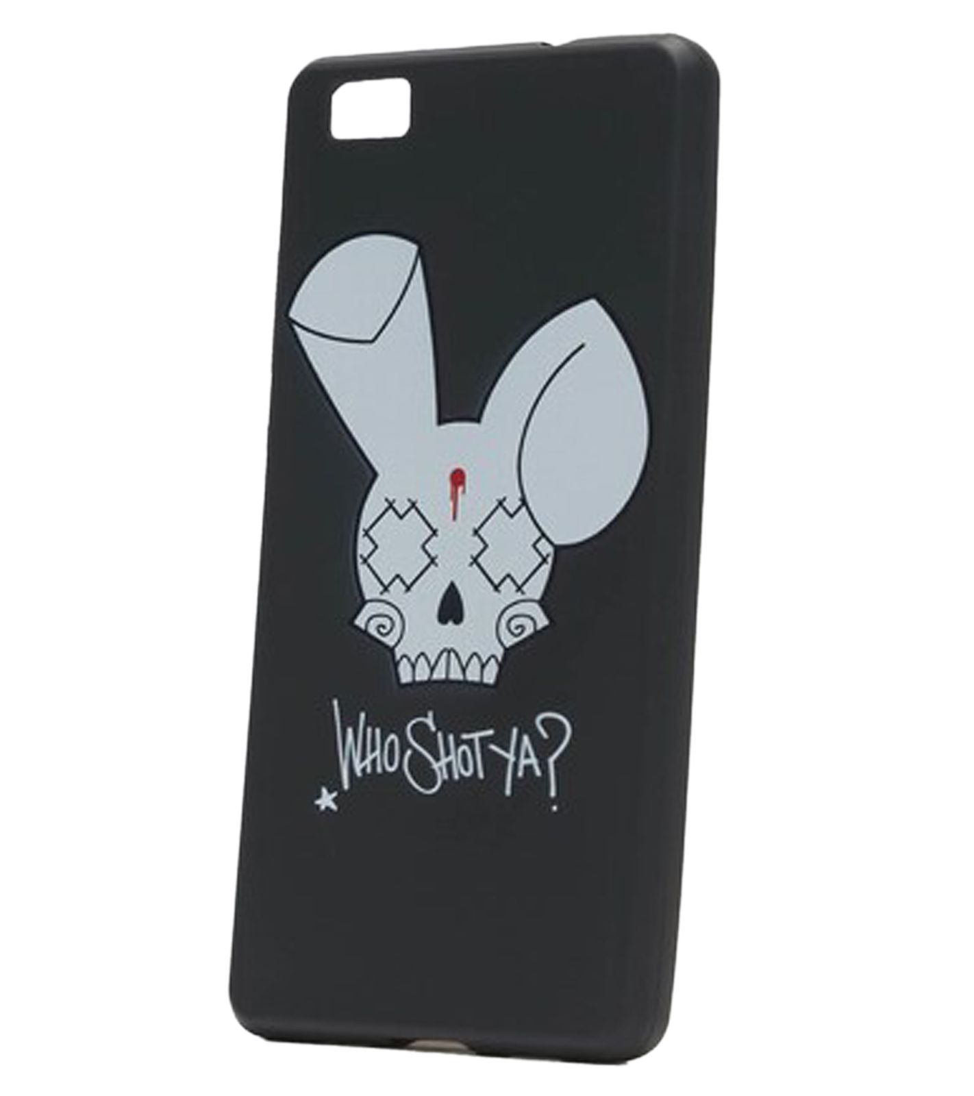 WHO SHOT YA? Bunny Logo Huawei Handyhülle schwarz P8