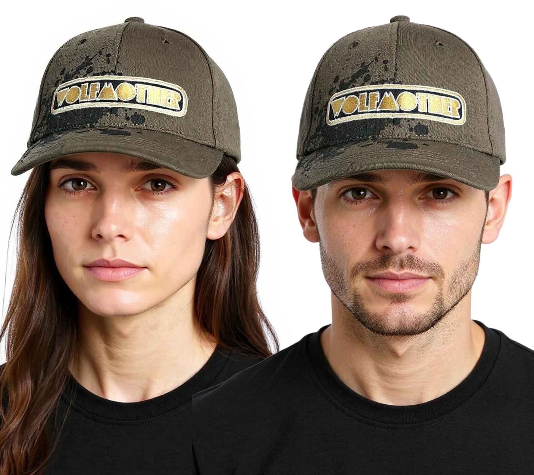 Wolfmother Unisex Rockband Trucker-Cap Baseball-Cap mit Logo-Stickerei Fan-Mütze TC110648WLM Olivgrün