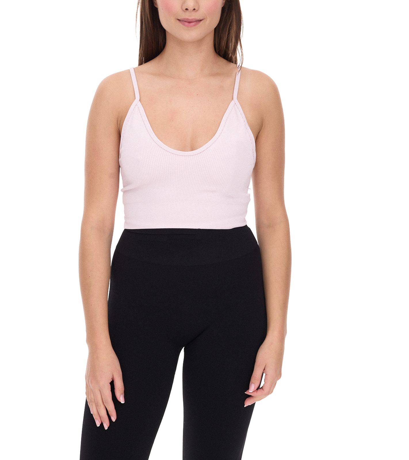 YOU DO YOU Damen Sport-BH Sport-Bustier nahtloses Sport-Oberteil Yoga-BH 904951 Rosa