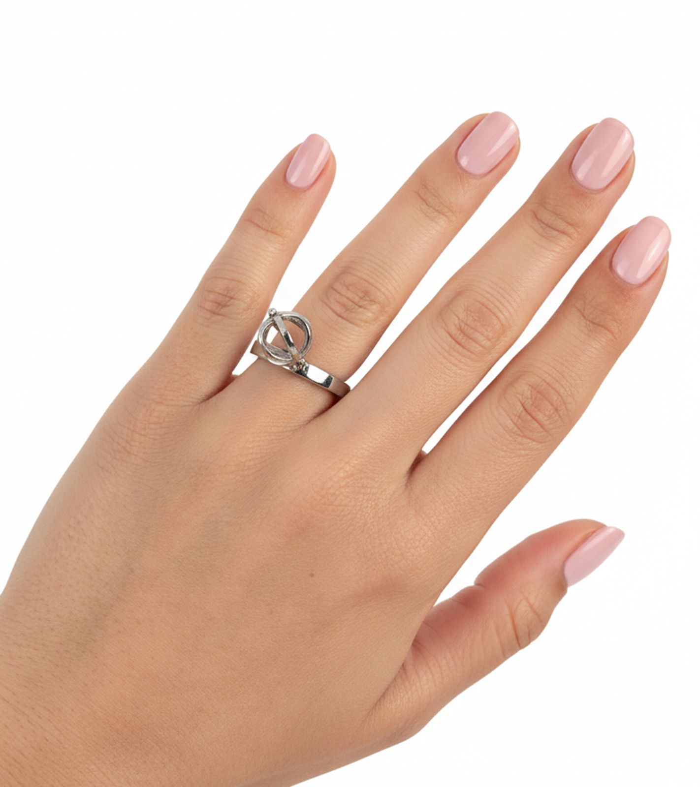 Zeitloser Calvin Klein Damen Ring mit Kugel-Anänger Edelstahl-Ring Finger-Ring KJ4XMR00020 Silber